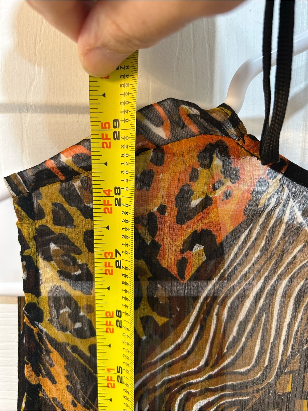 Bob Mackie Animal Print Color Block Vest Sz M Lightweight Wearable Art Butterfly - Picture 6 of 7